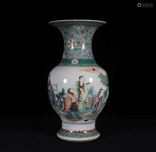 Famille Verte Yenyen Vase Qing Style