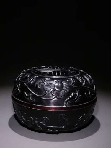 A Chinese Colored Glaze Box With Longevous Pattern