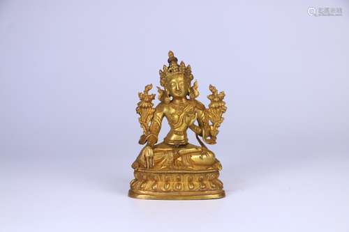 A Chinese Gilt Bronze Buddha