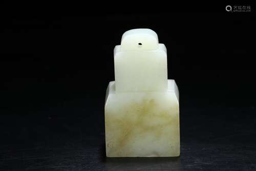 A Chinese Hetian Jade Seal