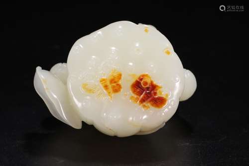 A Chinese Hetian Jade Handpiece With Auspicious Pattern