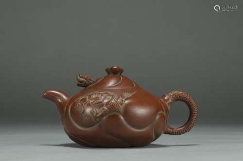 A Chinese Zisha Tea Pot With Mark