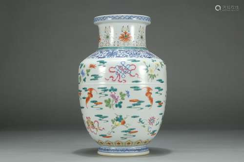 A Chinese Porcelain Famille Rose Vase