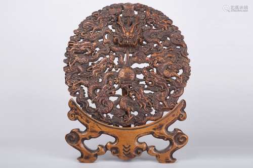 A Chinese Boxwood Ornament