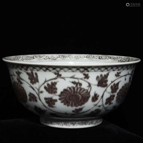 A Chinese Porcelain Underglazed Red Bowls