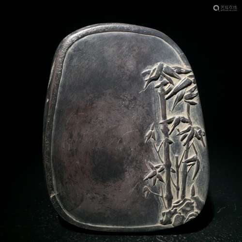 A Chinese Inkstone With Auspicious Pattern