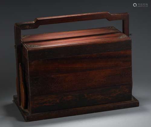 A Chinese Yellow Pear Wood Box