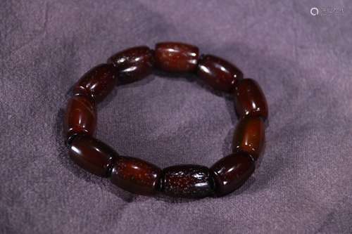 A Chinese Agate Bracelet