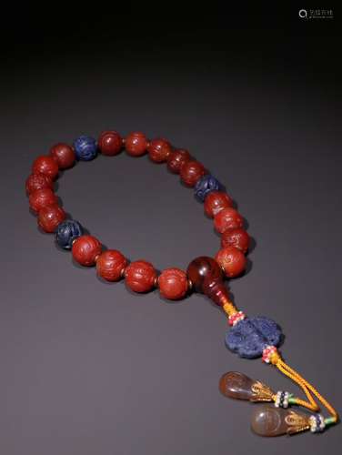 A Chinese Agate Bracelet