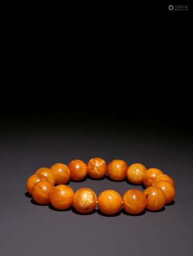 A Chinese Amber Bracelet