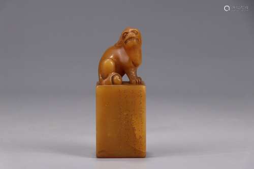 A Chinese Tianhuang Stone Beast Seal