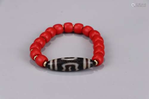 A Chinese Dzi Bracelet