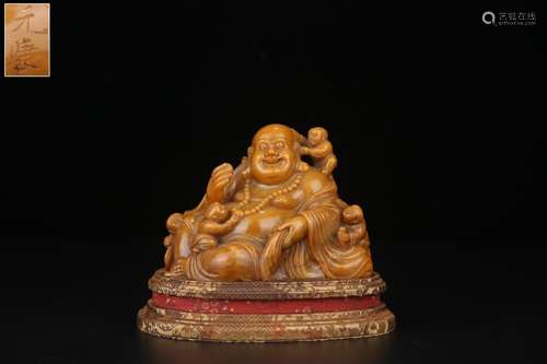 A Chinese Tianhuang Stone Buddha Oranament