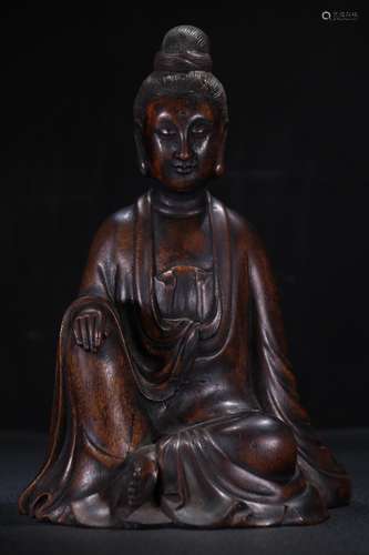 A Chinese Agarwood Guanyin Statue