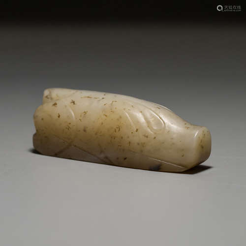 A Chinese Jade Carved Pig Ornament