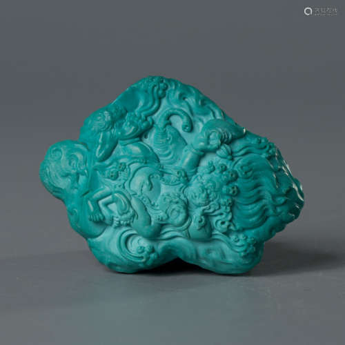 A Chinese Turquoise Carved Ornament