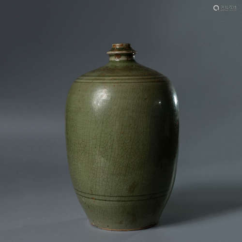 A Chinese Yaozhou Kiln Porcelain Plum Bottle