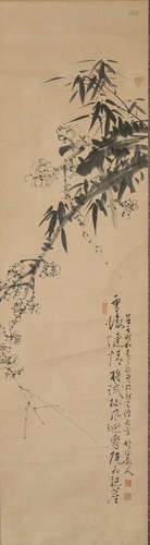 A Chinese Bamboo and Plum Blossom Painting