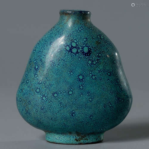 A Chinese Purple Sand Fancy Glaze Snuff Bottle