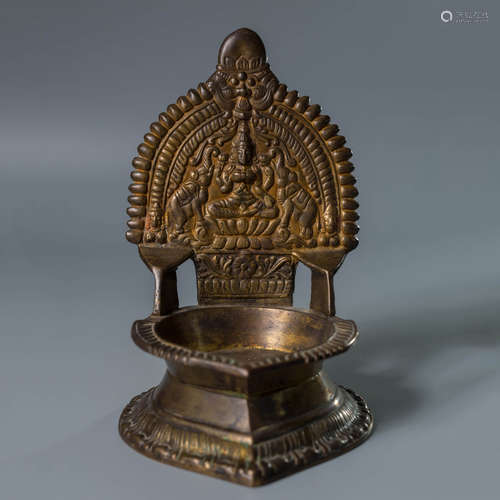 A Chinese Gild Bronze Buddha Light