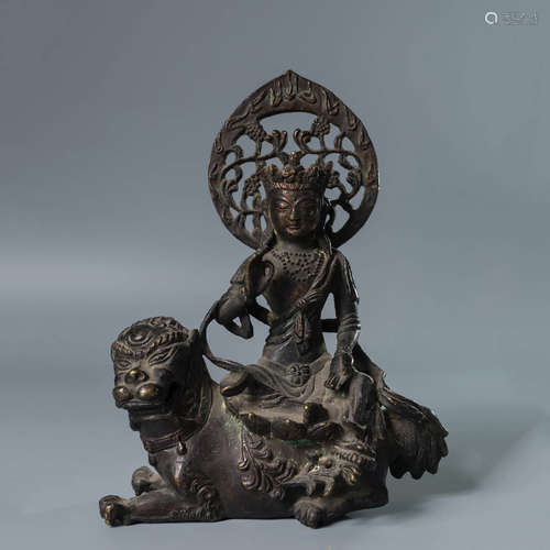 A Chinese Bronze Guanyin Statue