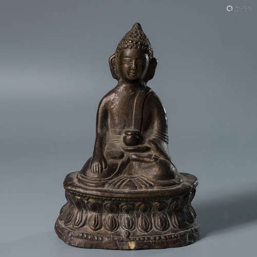 A Chinese Bronze Statue of Medicine Buddha