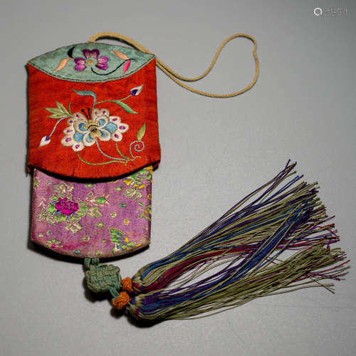 A Chinese Embroidery Sachet