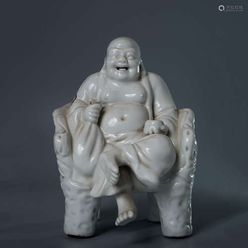 A Chinese Dehua Kiln Porcelain Maitreya Buddha Statue