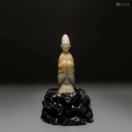 A Chinese Jade Carved Figure Pendant