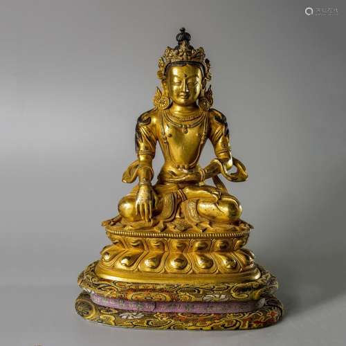 A Chinese Gild Bronze Buddha Statue