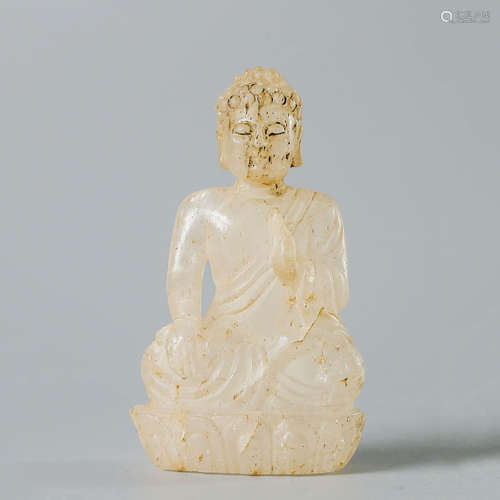 A Chinese Crystal Buddha Ornament