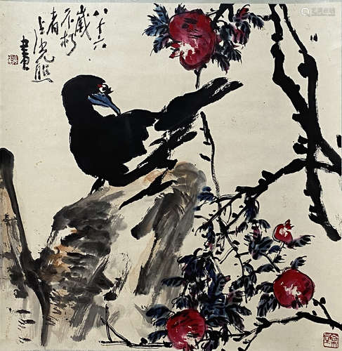 A Chinese Flower&bird Painting, Lu Guangzhao Mark