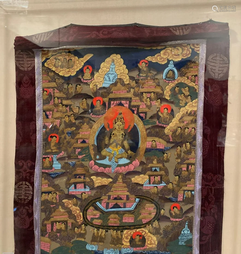 A Framed Thangka