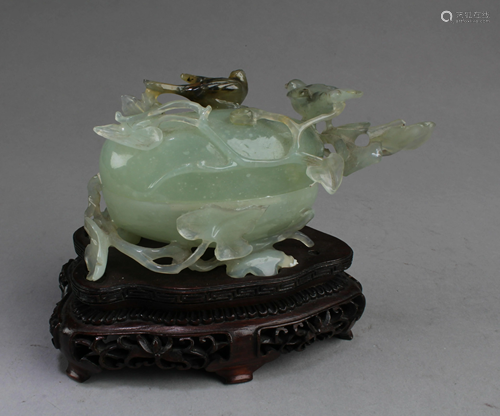 Chinese Carved Jade Container