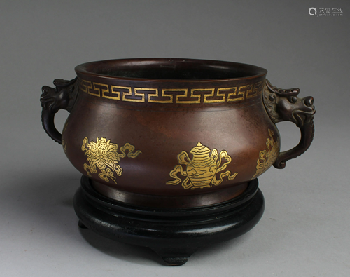 A Bronze Censer with Twin Handles