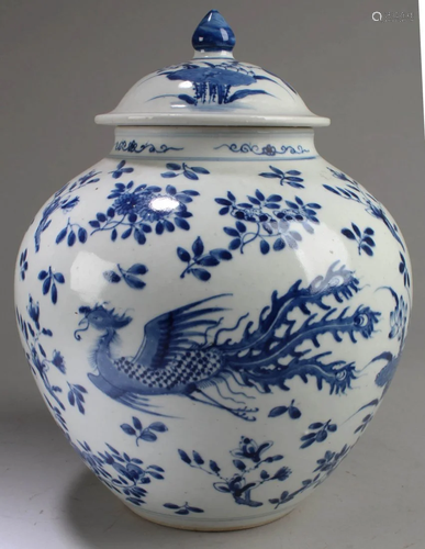 Chinese Blue & White Porcelain Jar