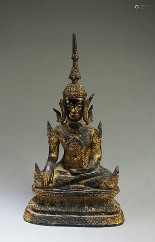 A Gilt Bronze Buddha Statue