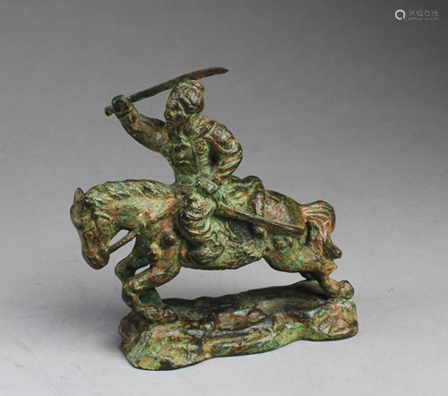 A Bronze Warrior Figurine