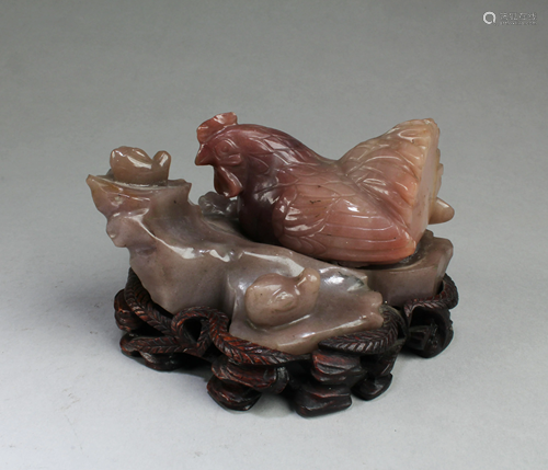 A Colored Agate Statue