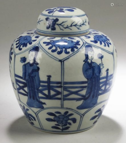 Chinese Blue & White Porcelain Jar