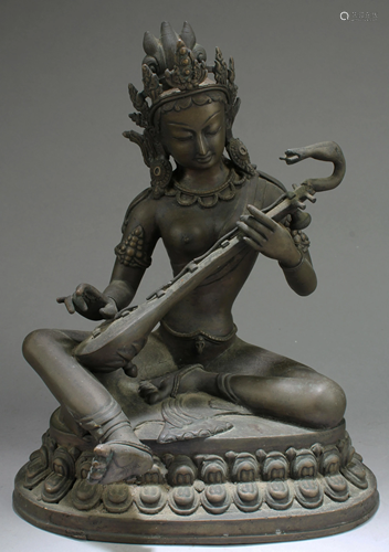 Indian Bronze Seated Figure