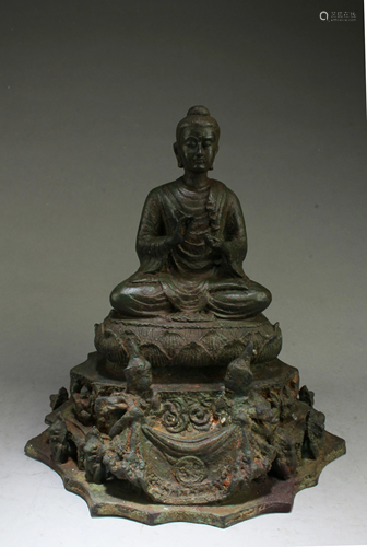 Antique Bronze Buddha Statue