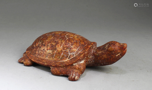 A Carved Jade Tortoise Figurine