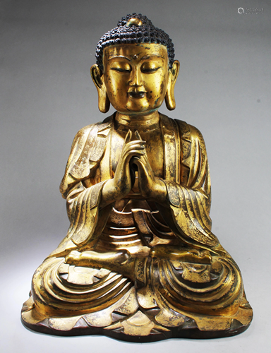 Chinese Gilt Bronze Buddha Statue