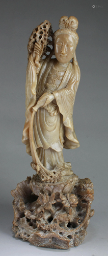 Chinese Soapstone Guanyin Statue