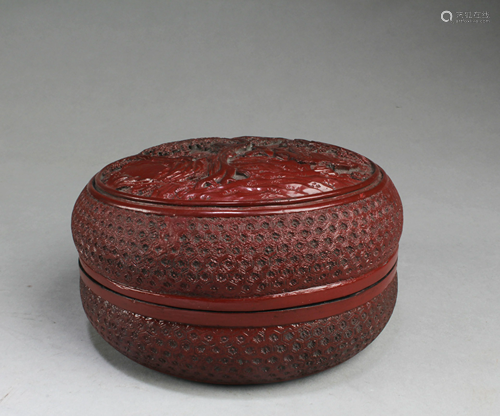 Chinese Cinnabar Lacquer Container