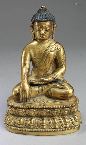 Chinese Gilt Bronze Buddha Statue