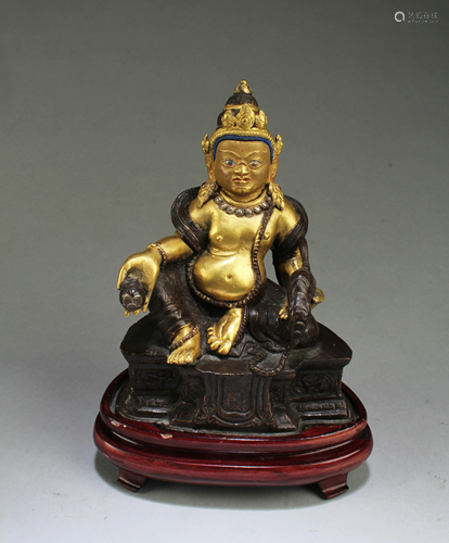 A Gilt Bronze Bodhisattva Statue