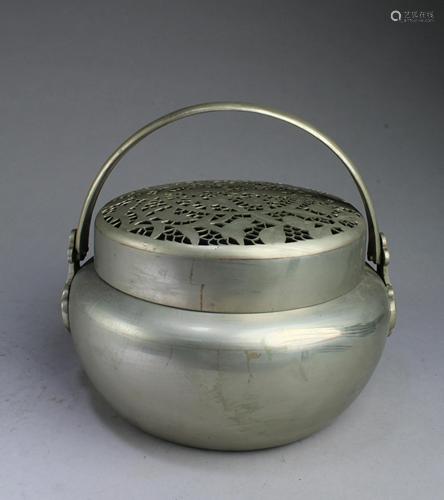 Antique Chinese Bronze Hand Warmer