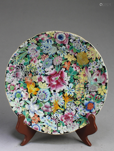 Chinese Polychrome Porcelain Plate